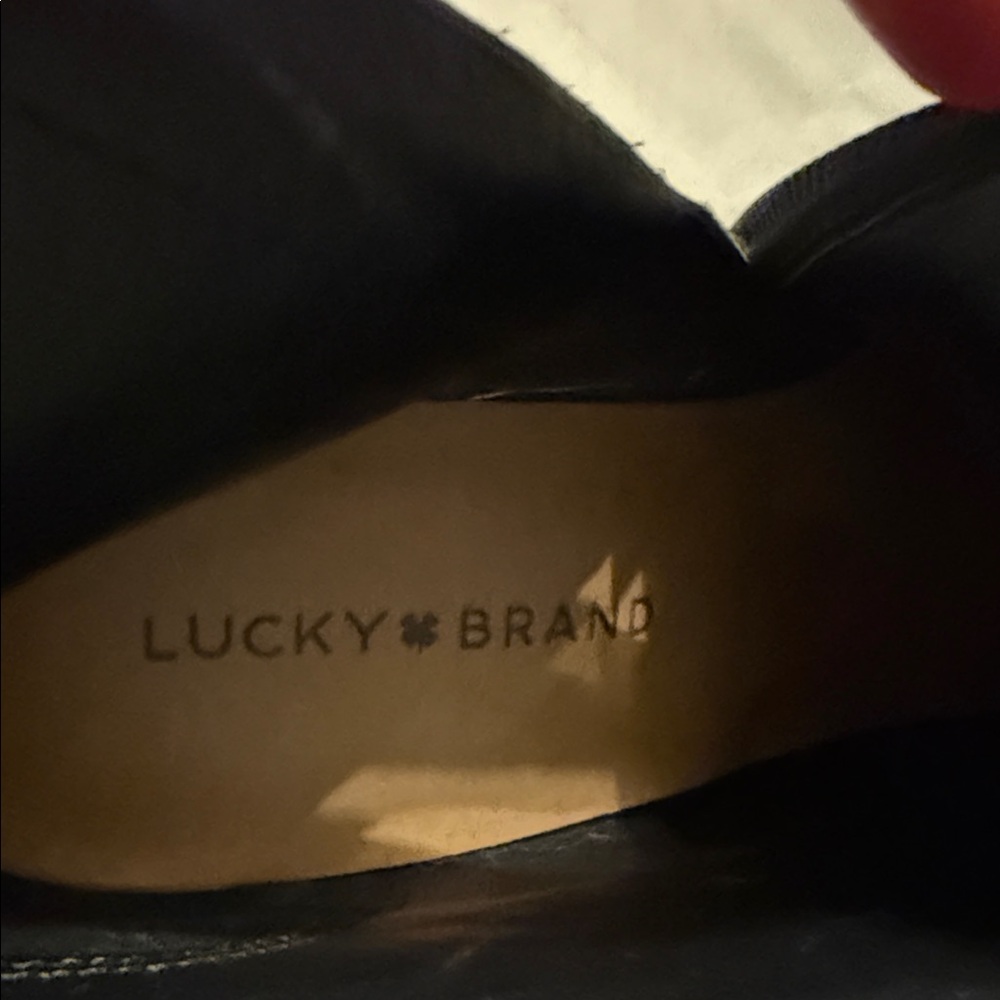 Lucky Brand Black and Brown Heeled Boots - Picture 4 of 4